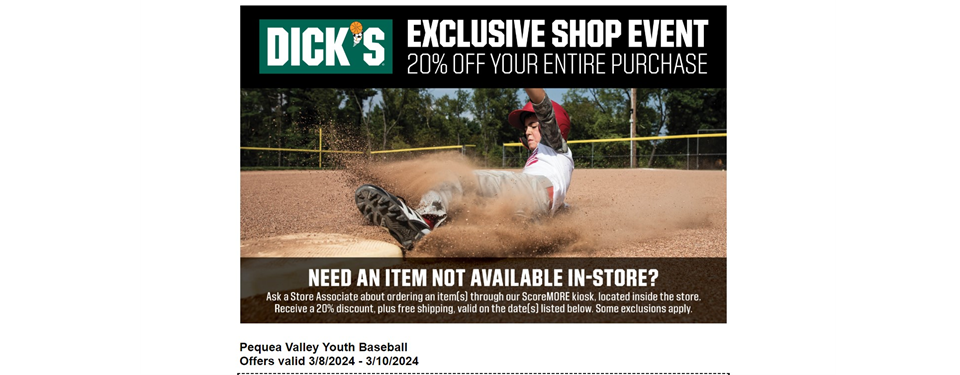 Dick's PYVB Store Event